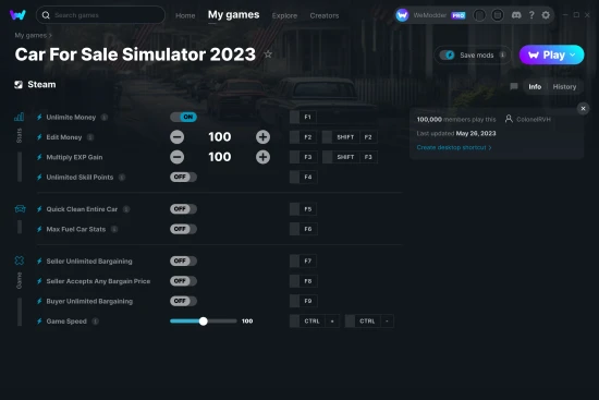 Car For Sale Simulator 2023 cheats screenshot