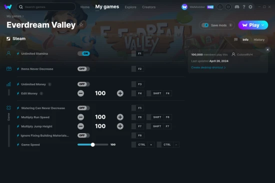 Everdream Valley cheats screenshot