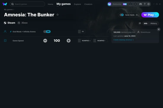Amnesia: The Bunker cheats screenshot