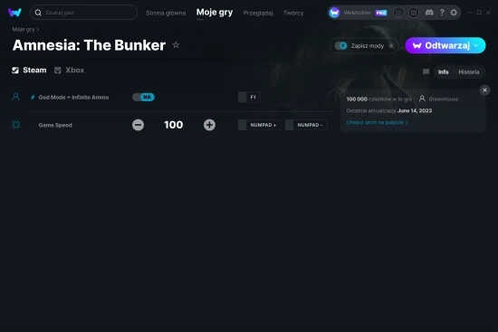 cheaty Amnesia: The Bunker zrzut ekranu