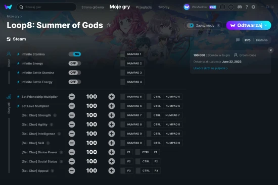cheaty Loop8: Summer of Gods zrzut ekranu