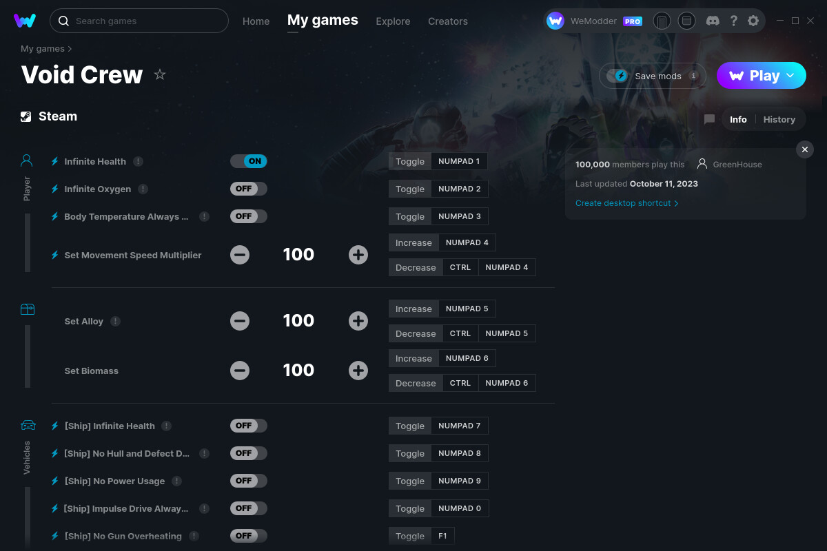 Void Crew Cheats and Trainer for Steam - Trainers - WeMod Community