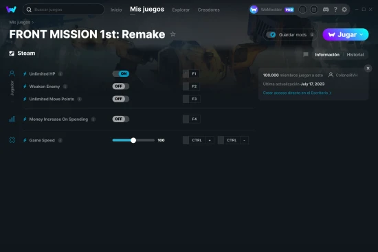 captura de pantalla de las trampas de FRONT MISSION 1st: Remake