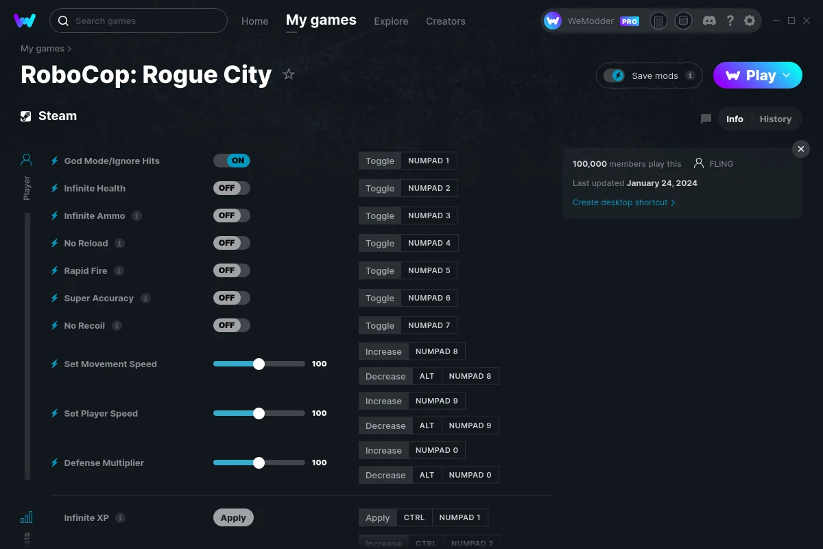 RoboCop: Rogue City Cheats & Trainers for PC | WeMod