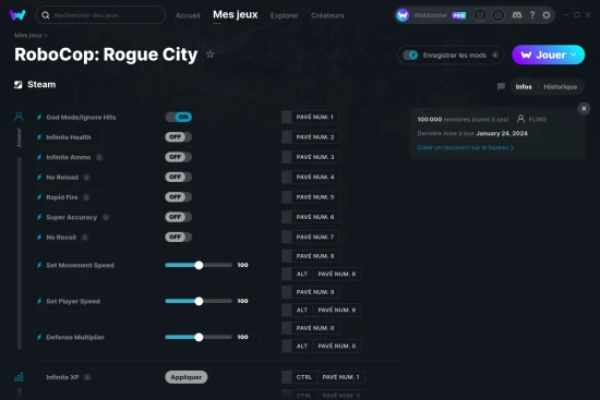 Capture d'écran de triches de RoboCop: Rogue City