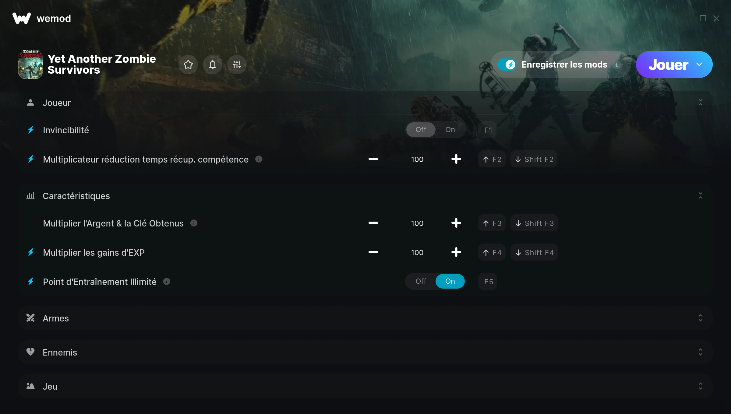 Capture d’écran des cheats pour Yet Another Zombie Survivors
