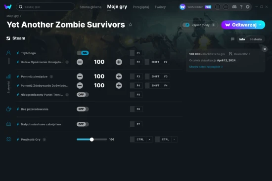 cheaty Yet Another Zombie Survivors zrzut ekranu