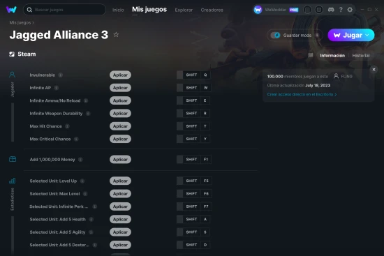 captura de pantalla de las trampas de Jagged Alliance 3
