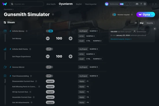 Gunsmith Simulator hilelerin ekran görüntüsü