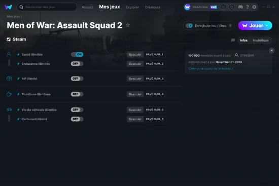 Capture d'écran de triches de Men of War: Assault Squad 2