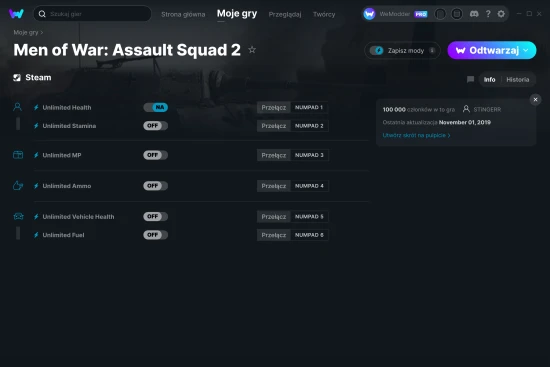cheaty Men of War: Assault Squad 2 zrzut ekranu