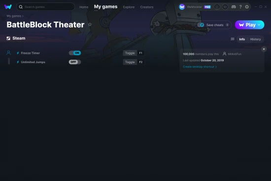 BattleBlock Theater cheats screenshot