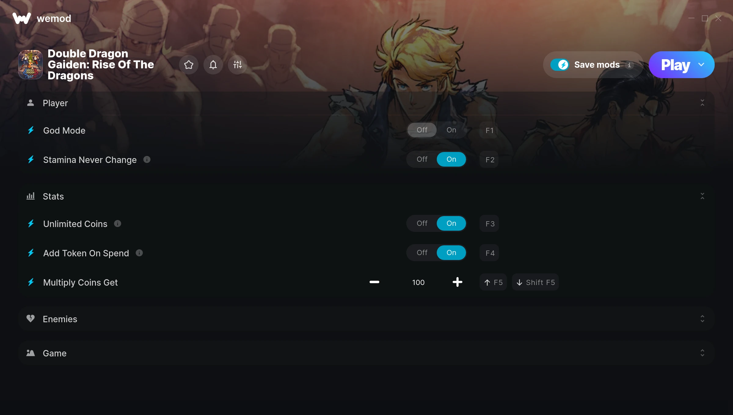 Double Dragon Gaiden Rise Of The Dragons Cheats & Trainers for PC WeMod