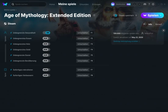 Age of Mythology: Extended Edition Cheats Screenshot