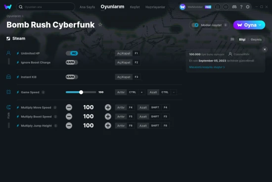 Bomb Rush Cyberfunk hilelerin ekran görüntüsü
