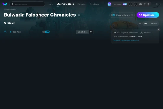 Bulwark: Falconeer Chronicles Cheats Screenshot