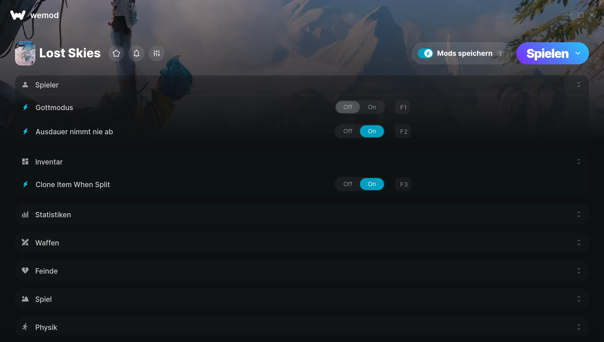 Lost Skies Cheats Screenshot