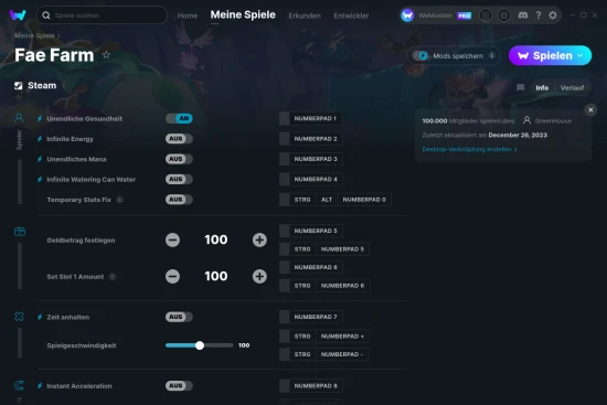 Fae Farm Cheats Screenshot