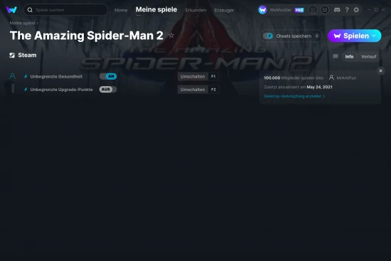 The Amazing Spider-Man 2 Cheats Screenshot