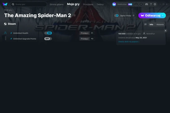 cheaty The Amazing Spider-Man 2 zrzut ekranu