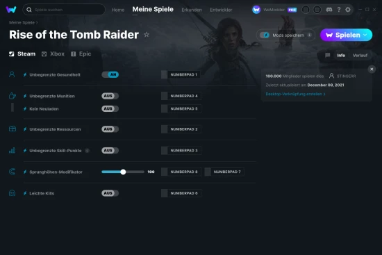 Rise of the Tomb Raider Cheats Screenshot