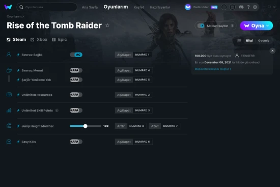 Rise of the Tomb Raider hilelerin ekran görüntüsü