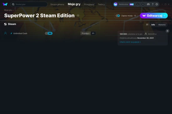 cheaty SuperPower 2 Steam Edition zrzut ekranu