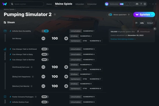 Pumping Simulator 2 Cheats Screenshot