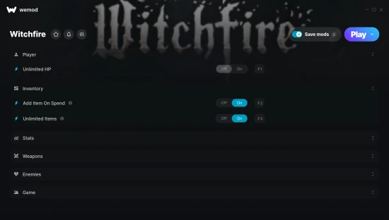 Witchfire cheats screenshot