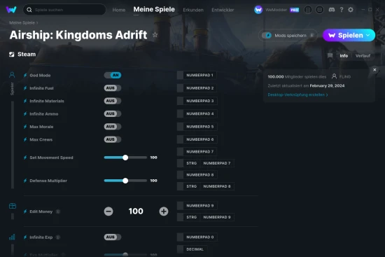 Airship: Kingdoms Adrift Cheats Screenshot