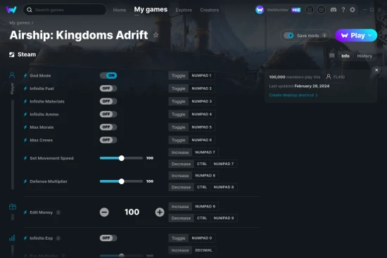 Airship: Kingdoms Adrift cheats screenshot