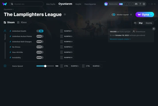 The Lamplighters League hilelerin ekran görüntüsü
