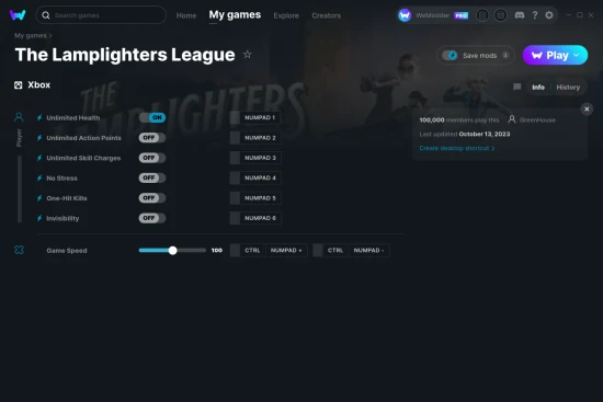 The Lamplighters League cheats screenshot