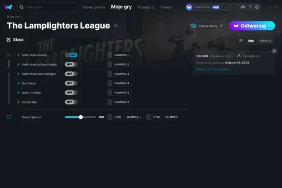 cheaty The Lamplighters League zrzut ekranu