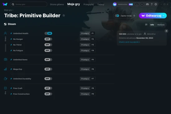 cheaty Tribe: Primitive Builder zrzut ekranu