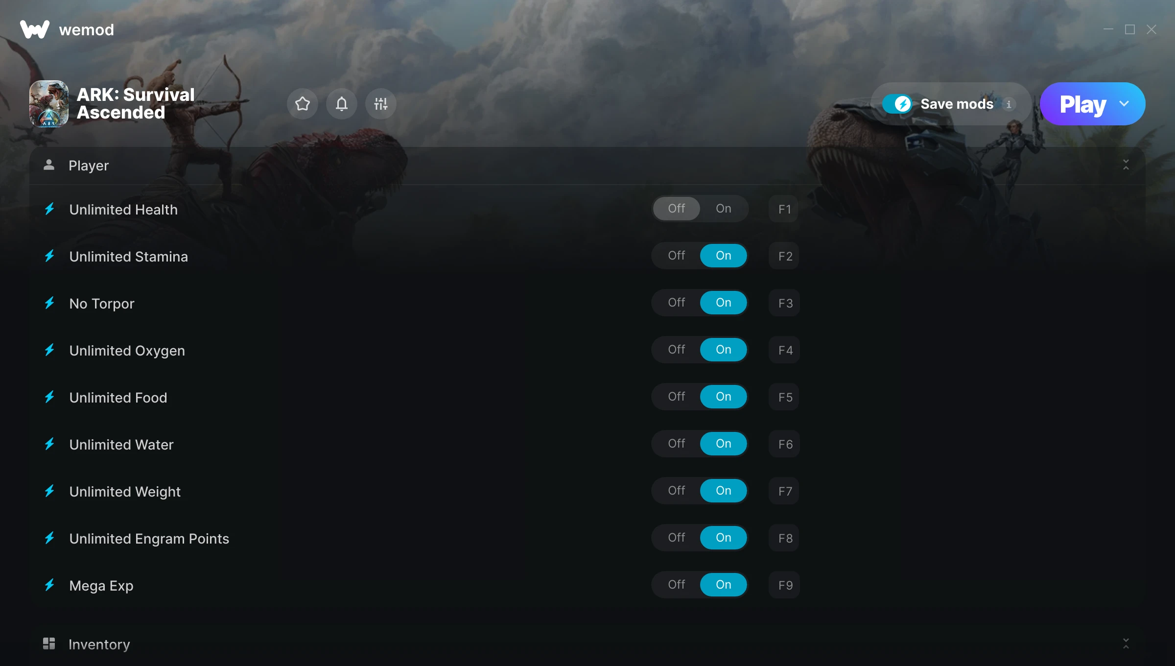 ARK: Survival Ascended cheats screenshot