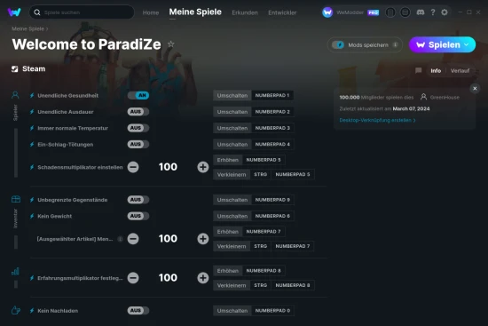 Welcome to ParadiZe Cheats Screenshot
