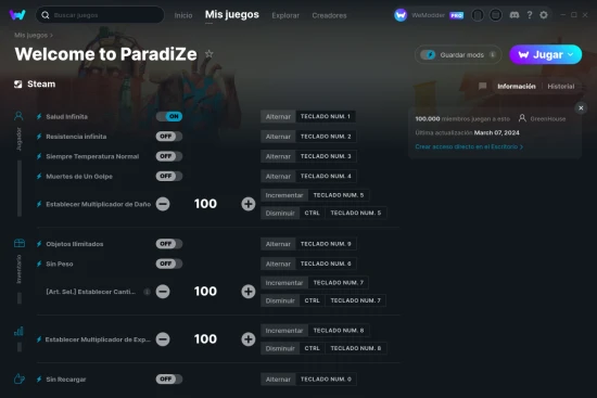 captura de pantalla de las trampas de Welcome to ParadiZe