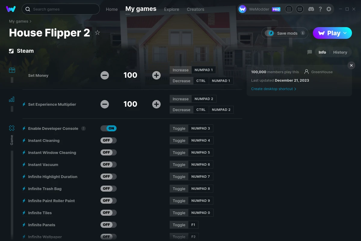 House Flipper 2 cheats screenshot