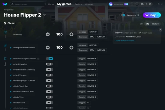 House Flipper 2 cheats screenshot