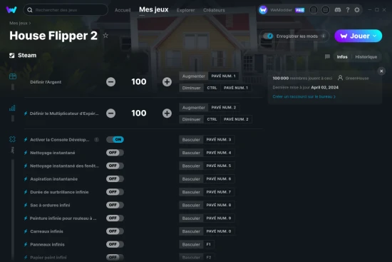 Capture d'écran de triches de House Flipper 2