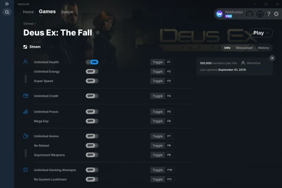 Deus Ex: The Fall cheats screenshot