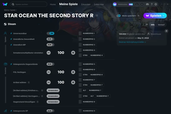 STAR OCEAN THE SECOND STORY R Cheats Screenshot