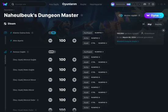 Naheulbeuk's Dungeon Master hilelerin ekran görüntüsü