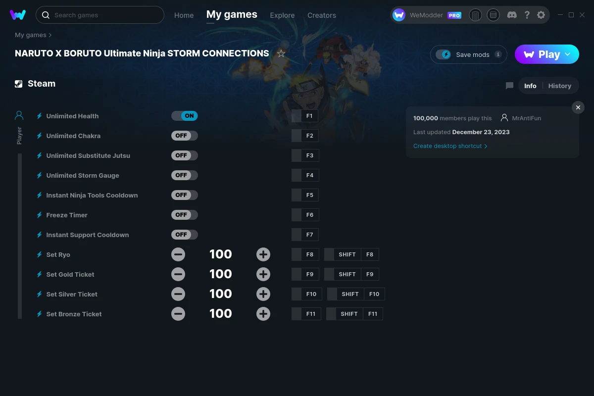 Storm connections mods