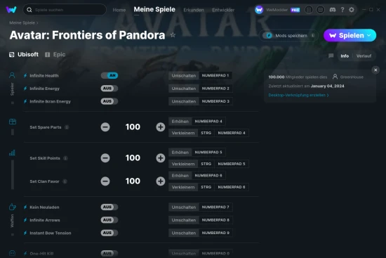 Avatar: Frontiers of Pandora Cheats Screenshot