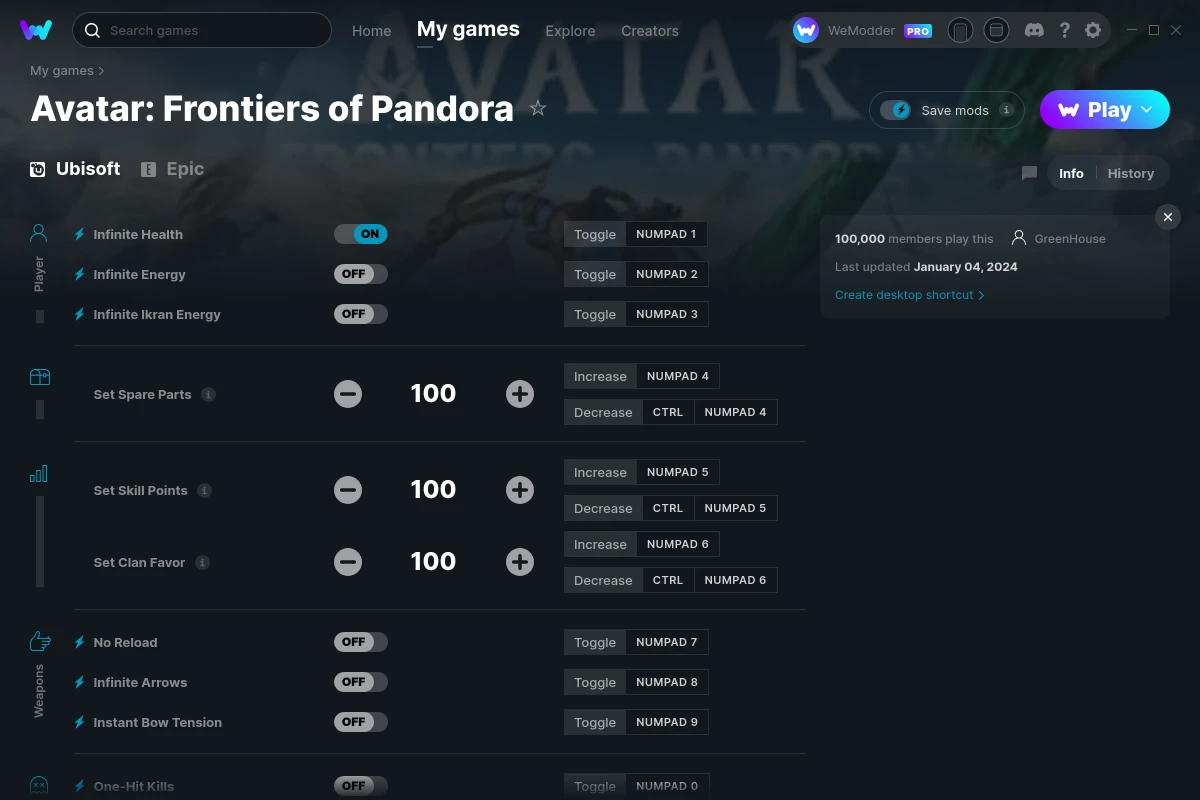 Avatar: Frontiers of Pandora cheats screenshot