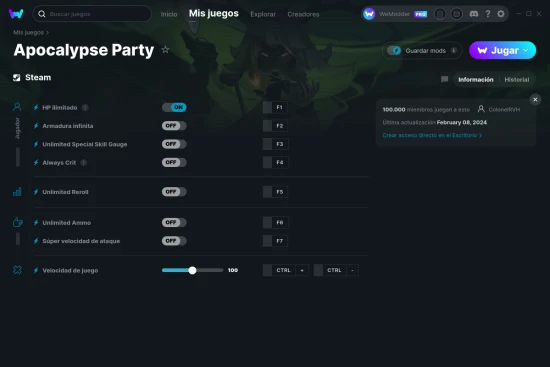 captura de pantalla de las trampas de Apocalypse Party