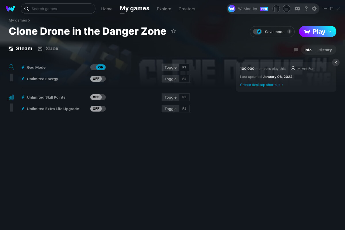 Clone Drone in the Danger Zone Cheats and Trainer for Xbox Trainers