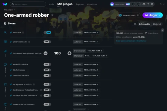 captura de pantalla de las trampas de One-armed robber